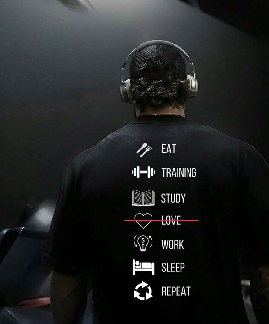 Unisex Workout T-Shirt,  Style, 100% Cotton. Perfect For Training, Walking, CrossFit, Gym, Weightlifting, Cardio. Comfortable And Stylish, Lightweight And Breathable Fabric. - Black - View 1