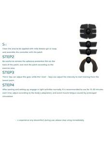 AXH Estimulador de músculos glúteos con batería/batería incluida, entrenador de fitness para glúteos, abdominales, brazos y piernas, almohadilla de masaje - Negro - Ver 10