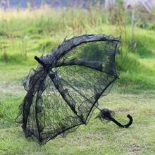 1把女士可爱甜美洛丽塔蕾丝边直柄伞，适合婚礼、动漫展、角色扮演等场合 - 彩色 - 查看 11