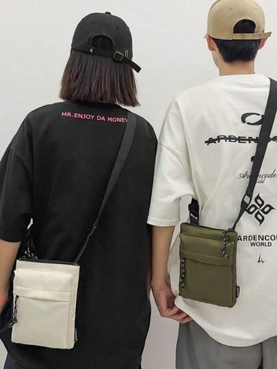 Korean Ins Casual Crossbody Bag, Sports Style Small Square Bag, Versatile Daily Commute Travel Fashion, Pouch For Phones