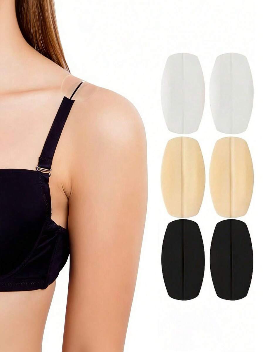 4 miếng đệm dây áo ngực bằng silicon, miếng đệm dây áo ngực vô hình, chống trượt, thoải mái, phụ kiện áo ngực giúp ngăn ngừa tuột dây và giảm khó chịu ở vai. Mát mẻ mùa hè, đi biển, du lịch.