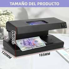 Portable Desktop Counterfeit Bill Detector For Cash, Banknotes, And Notes - Checker Machine With UV And Watermark Detection Support And Magnifying Glass - Black - View 3