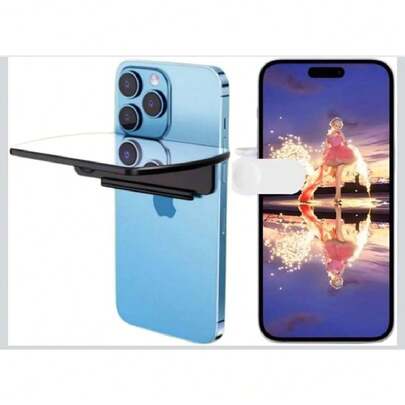 CONSULTORÍA & ASESORÍAS GEM Soporte para iPhone con Proyector de Pantalla, Amplificador 3D, Base Ajustable, Compatible con iPhone 13/14 Pro MAX, Color Negro,43312286