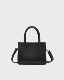 Tote&Carry Women's Y2K Baddie Sassy Letter Print Mini Tote Bag, Vibrant Black PU Leather Crossbody Top Handle Purse, This Is Not A Birkin Ironic Luxury Parody Statement Handbag For Spring Festival Concert Party - màu đen - Xem 4