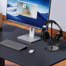 铝合金金属支架，桌面耳机支架，弧形耳机托架，防滑底座，坚固耐用，春季礼物 - 彩色 - 查看 3