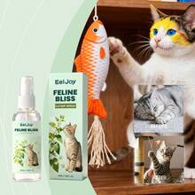 1瓶/100毫升猫咪喷雾，有助于缓解猫咪焦虑，增强宠物活力，并提供健康护理。猫咪训练液，为宠物猫咪带来有趣的互动游戏时光。 - 50ml - 查看 3