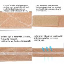 天鹅绒假发固定带 可调节防滑硅胶假发固定带 - 查看 3