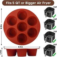 Nonstick Silicone Muffin Mold Air Fryer Microwave Oven Cupcake Pan Baking Tray Kitchen Baking Accessory - Multicolor - View 4