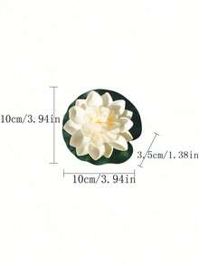 1/3/5/10pcs Artificial Floating Foam Lotus Leaf Decoration, Suitable For Pond, Aquarium And Stage, Realistic Lotus Leaf Green Plant, Fish Pond Simulation Lotus, Realistic Water Lily Micro Landscape, 10cm, Valentine's Day, Birthday, Graduation Gift Party Pack, Room, Home, Wall, Bathroom, Bedroom, Room Decor, Office Desk Accessories, Wedding Supplies, Wedding, Living Room - White - View 7