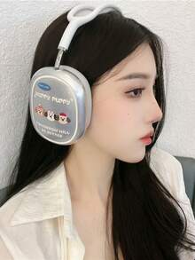 1个可爱小狗图案保护套，兼容苹果Max耳机，透明盖 - 彩色 - 查看 7