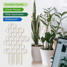 4pcs Honeycomb Plant Trellis, Suitable For Ivy And Vines, Wooden Garden Support Rack, Well-Received - A - View 5