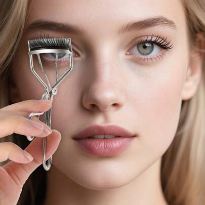 1pc Eyelash Curler With Silicone Pad, Stainless Steel Eyelash Curler, Durable Design, Suitable For Eyelashes, Brightens Eyes, Suitable For Women, Cosmetics, Affordable, Home Decor, Vanity, Travel Essentials, Makeup Accessories, Eyelash Curler, Inexpensive, Christmas Gift, Gift, Women's Gift, Competition, Travel, Cheap Item, Travel Necessity