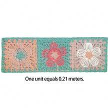 Dây viền móc kiểu Boho dài 1/2/4/10 thước - Họa tiết hoa rực rỡ, cuộn 72 inch, dùng cho quần áo, túi xách, giày dép, đồ thủ công và các dự án DIY, tuyệt vời cho may vá, thêu thùa và phụ kiện du lịch, móc len - Nhiều màu - Xem 19