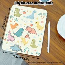 1件PU皮革保护套，带支架、笔槽，恐龙图案（绿色、蓝色、黄色、橙色）、草莓图案、掌上电脑图案、火山图案，720度旋转支架，自动休眠/唤醒功能，兼容荣耀、Matepad、苹果等型号 - 彩色 - 查看 3