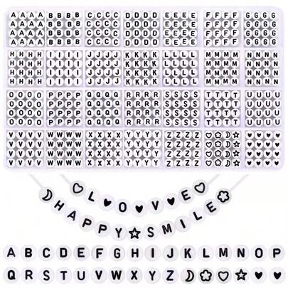 1000pcs 26 English Alphabet Bracelet Jewelry Making Kit