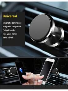 1pc Magnetic Car Phone Holder, Multifunctional Instrument Panel Dashboard Car Magnetic Adhesive Phone Mount Holder For Navigation - Multicolor - View 3