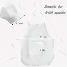 2pcs Baby Photography Props, 6-24 Months Infant Chef Costume Props Including Chef Hat And Apron - Multicolor - View 3