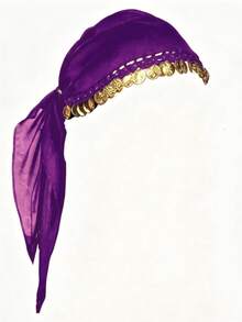 1 pieza Accesorio de danza del vientre Diadema con monedas, tocado de danza, sombrero (color aleatorio en el empaque y la entrega del producto) - Multicolor - Ver 15