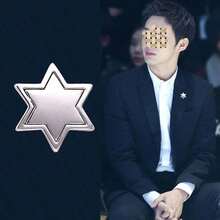 1 件/2 件新款星星胸针，复古欧美风格创意配饰，水晶装饰金属夹克别针，独特设计学校办公室配饰衬衫珠宝万圣节衣服别针有趣可爱的教师礼物万圣节配饰教师节00 服装配饰包饰圣诞节 - 彩色 - 查看 3