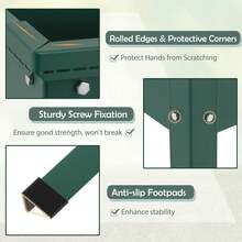 1 PCS Raised Garden Bed, Elevated Metal Planter Box With Legs And Drainage Holes Green - B - 查看 8