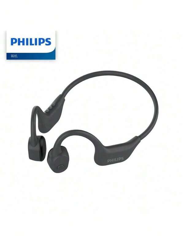  Philips TAA6609c Bone Conduction Headphones, Open-Ear Design, Waterproof And Sweatproof, Won't Fall Off During Sports