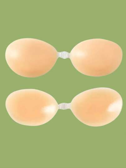 1pc Silicone Bra, Wedding Bra, Invisible Bra, Strapless Silicone Bra, Reusable, Conceal, Comfortable Waterproof Bra, Women Silicone Wireless Bra, Fashionable Style