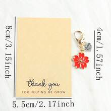 8个精美樱花钥匙扣，附赠“谢谢”字样和感谢卡，是节日、生日、派对、婚礼、毕业典礼、教师节、母亲节、父亲节的完美礼物。 - 彩色 - 查看 4