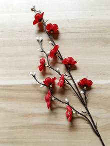 14/12/6支仿真白梅花，逼真桃花，适用于婚礼装饰、房间装饰、家居装饰、卧室、办公室、酒店、花园、派对、客厅、情人节、送给妈妈的礼物 - 彩色 - 查看 27