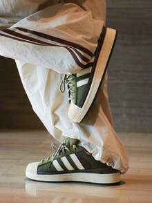 Giày thể thao cổ thấp adidas Originals Superstar 2 Classic Casual, thoải mái, đa năng, dành cho cả nam và nữ. - Màu xanh Ô liu - Xem 3