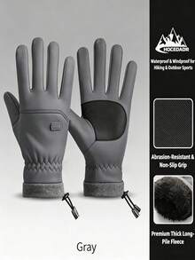 Warm Lining Winter Sports Gloves, Slim Fit - Waterproof, Windproof, Warm, Suitable For Skiing, Motorcycle Riding And Cycling | Touchscreen Compatible, Contoured Gloves, Fitted Hand Shape, Athletic Silhouette, Performance Meets Fashion, Modern Winter Gear - Multicolor - View 19