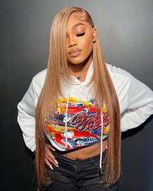 Highlight Bone Straight Honey Blonde Ombre 30 36 Inch 250 Density 13x6 Lace Front Brazilian HD 13x4 Pre Plucked Wig 4/27 Colored Glueless Human Hair Lace Frontal Wigs - SP4/27 - 查看 3