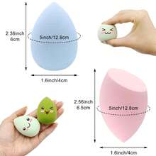 Practical 12 Pieces Professional Makeup Sponge Set,Latex Free Flawless Soft Setting Face Puffs,Multicolor Beauty Sponge Blender Cosmetic Applicator For Powder,Liquid,Facial Makeup Tools - 12 chiếc màu hồng - Xem 9