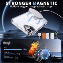 Funda para iPhone 16 Plus Case MagSafe 6,7 Pulgadas Incluye Dos Protectores de Pantalla Funda Protectora a Prueba de caídas con Soporte Ajustable,43354772 - Oro rosa - Ver 2