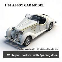 全新 1:36 比例合金復古汽車模型，經典汽車裝飾品，禮品收藏品，適合所有年齡兒童，理想的節日禮物、生日禮物 - 彩色 - 查看 7