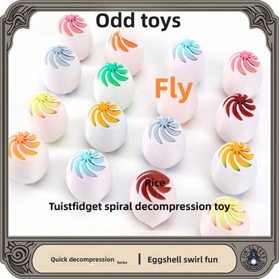 Brinquedo Giratório de Casca de Ovo 3D, Brinquedo Spinner Alívio de Estresse de Casca de Ovo, Melhor Vendedor Transfronteiriço Brinquedo de Ovo de Páscoa, Brinquedo Educativo Spinner de Dedo Espiral Alívio de Estresse Pequeno Presente