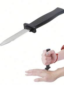 1 chiếc dao giả bằng nhựa có thể kéo dài, đồ chơi khăm dùng trong các bữa tiệc. - Xem 6