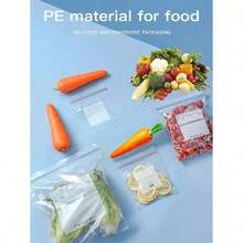 65 bolsas selladas para mantener los alimentos de la cocina frescos, bolsas herméticas transparentes para almacenar alimentos congelados en el refrigerador, organizador y almacenamiento de alimentos de cocina, adecuado para granos, frutas, verduras, carnes, frutas secas y bolsas de clasificación de aperitivos - Multicolor - Ver 1