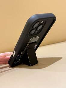 1个黑色哑光加厚防摔TPU手机壳，带可折叠支架和UV印刷花卉图案，兼容 7/8/7 Plus/8 Plus/X/XS/XR/XS Max/11/11 Pro/11 Pro Max/12/12 Pro/12 Pro Max/12 Mini/13/13 Pro/13 Pro Max/14/14 Pro/14 Pro Max/14 Plus/15/15 Pro/15 Pro Max/15 Plus/16/16 Pro/16 Pro Max/16 Plus/17/17 Pro/17 Pro Max/Air - 彩色 - 查看 4