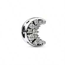 1pc Cubic Zirconia Silver Plated Charm Beads Set For Bracelet DIY Jewelry - Multicolor - View 6