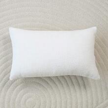 1件/2件装纯白色双面雪尼尔格纹枕套，不含枕芯，乡村风格装饰，适用于客厅沙发、日常聚会、家纺，30x50厘米 - 白色 - 查看 6
