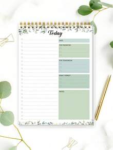 Trees Libreta de lista de tareas - 52 hojas sin fecha, planificador de tareas de trabajo, agenda A5, adecuada para tareas diarias y establecimiento de objetivos, aplicable para oficina, hogar y escuela - Estilo C - Ver 1