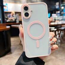 Transparent Magnetic Phone,Lightweight Compatible With 17 Pro, 16, 15, 14, 13, 12, 11 Pro Plus,, 8, SE, 16e, 7P, X, XR, Xs, Shock-Proof Protective Cover, Compatible With S25 Ultra, S24 Ultra, S23 FE, S22+ - 粉色 - 查看 6