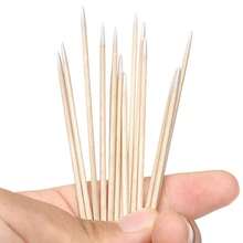 200pcs Portable Applicator Set, Suitable For Eyeliner, Nail Polish Remover, Cleaning Nail Crevices, Small Tip Wooden Pointed Design - Multicolor - View 9