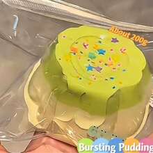 1个超大号软萌硅胶布丁玩具，减压捏捏乐逼真布丁玩具，生日礼物，完美礼物，收藏品 - 彩色 - 查看 13