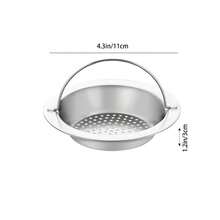 1pc Drain Hair Catcher With Handle, Stainless Steel Circular Drain Cover For Shower, Anti Sink Clogging, Floor Cover Shower Drain Hair Outlet Filter, For Bathroom Tub And Kitchen, Bathroom Tools Home Bathroom Decor Fall Decor Back To School - 多色的 - 查看 3