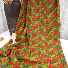 1件，复古菊花系列印花布料，适用于缝纫DIY工艺品、手提包制作、窗帘、桌布、家居装饰、拼布和绗缝。 - 多色 - 查看 8