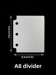 2pcs/Pack Semi-Transparent Matte PP Loose Leaf Notebook Divider Pages, A5/A6/A7/A8/M5 Size, Matte Plastic Cover Divider Sheets, Hard Binder, Suitable For School And Office, Back To School Season - A - View 9
