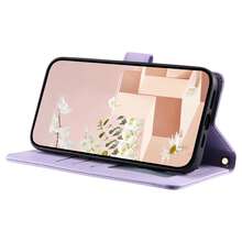 菱格纹商务PU皮手机壳，带腕带，适用于三星Galaxy S26 Ultra/S25 Ultra/Galaxy S24 Ultra/S24 FE/S23 FE/S22/S21/S20 FE/A05/A06/A14/A15/A16/A23/A25/A35/A54/A55、17 Pro Max/16/15/14/13/12/11/XS/XR/8/7/6、Note 9~13 Pro、P20/P30、荣耀400系列 - 淡紫色 - 查看 11