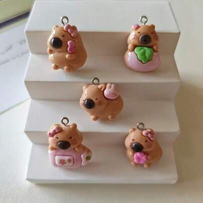 5/10/35pcs Resin Animal Pendants, Suitable For DIY Jewelry Making