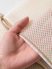Multi-Function Laundry Bags Set, Coarse & Fine Mesh Combination Garment Protection Wash Bags, Delicates Washing Bags, Bra & Lingerie Specialized Wash Net Bags - Beige - View 8